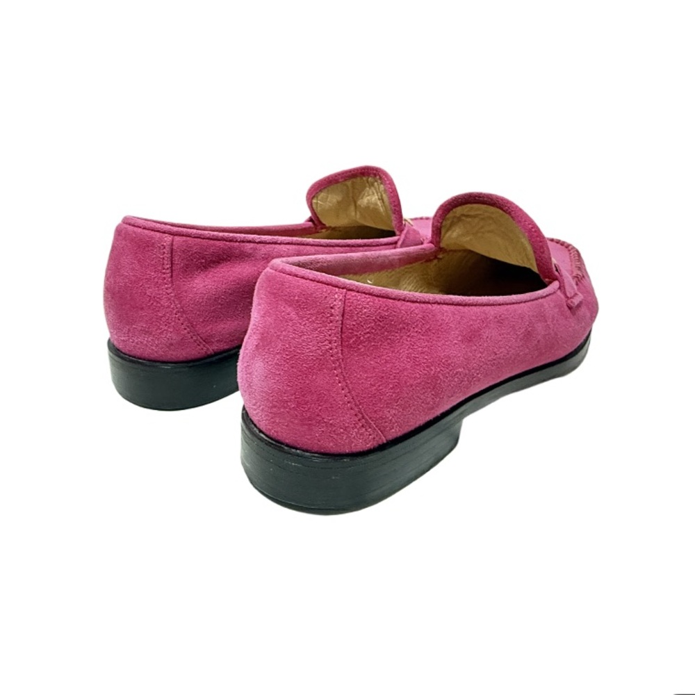 ESCADA | Handsewn Italian Moccasins Loafers Pink Suede Office Career Preppy VTG - Picture 7 of 16